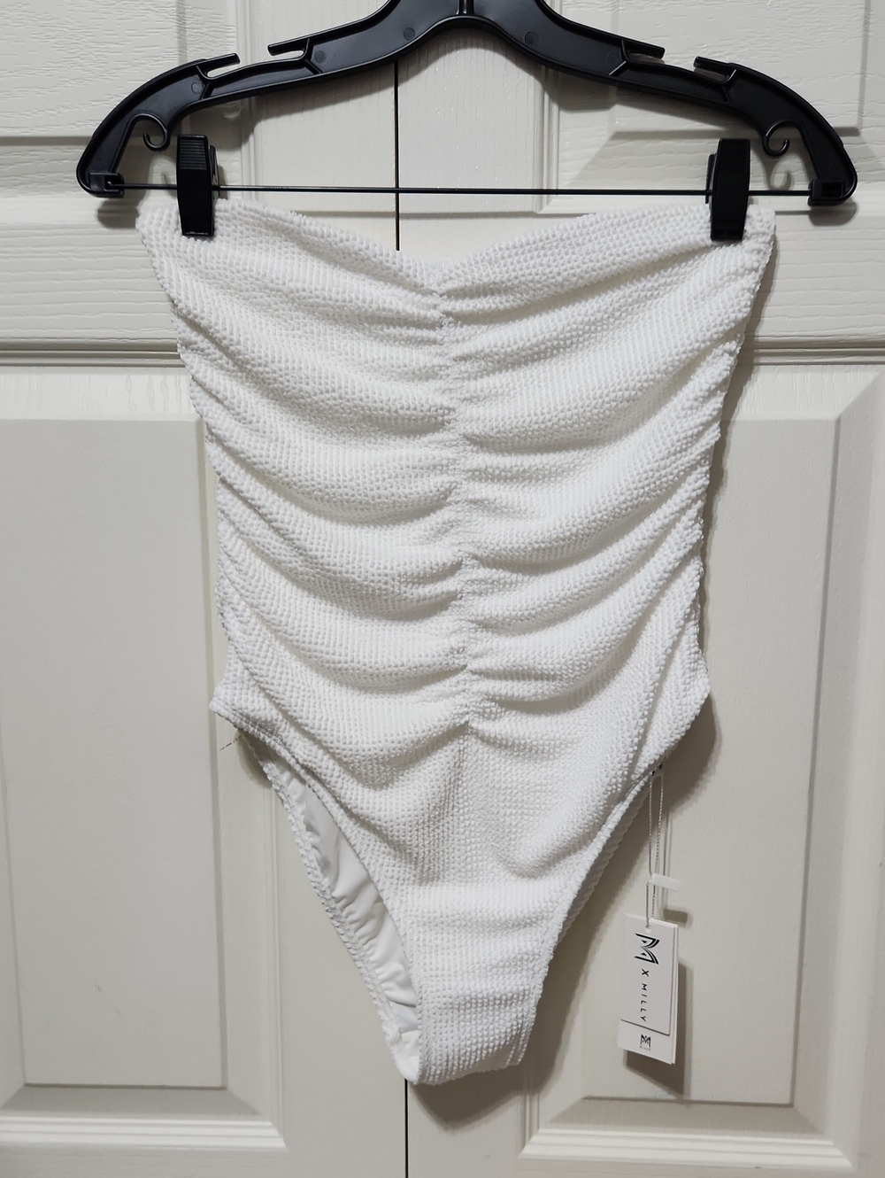 NWT Milly Textured Ruched One Piece Swimsuit. Sizes S, M, L - Picture 4 of 13